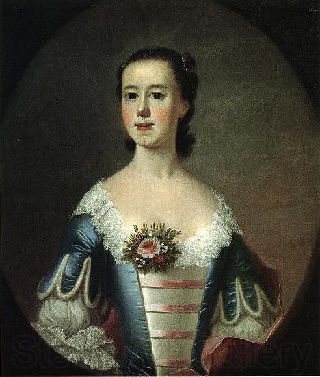 Jeremiah Theus Mrs. Thomas Lynch (Elizabeth Allston Lynch), by Swiss-American painter Jeremiah Theus. Spain oil painting art